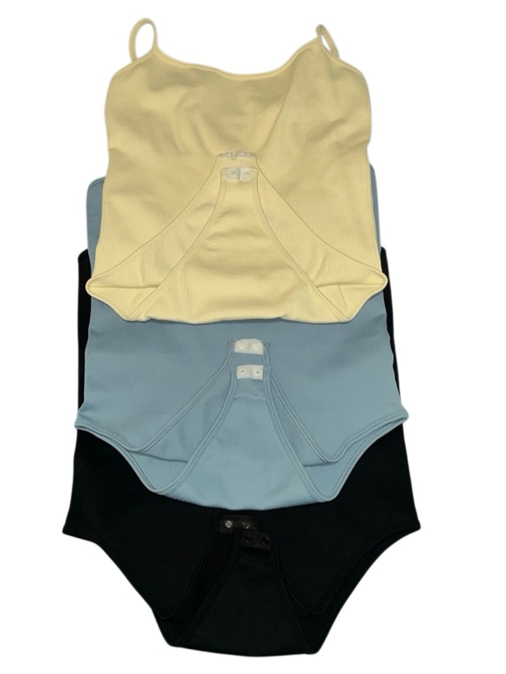 OQQ Women's Sleeveless Ribbed Bodysuits- 3 Pk - Picture 8 of 9